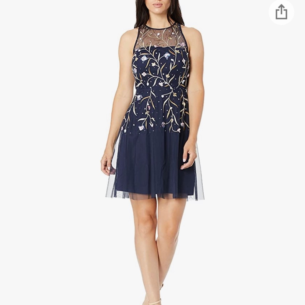 NWOT Aidan Mattox Embellished Tulle Mini Dress💋